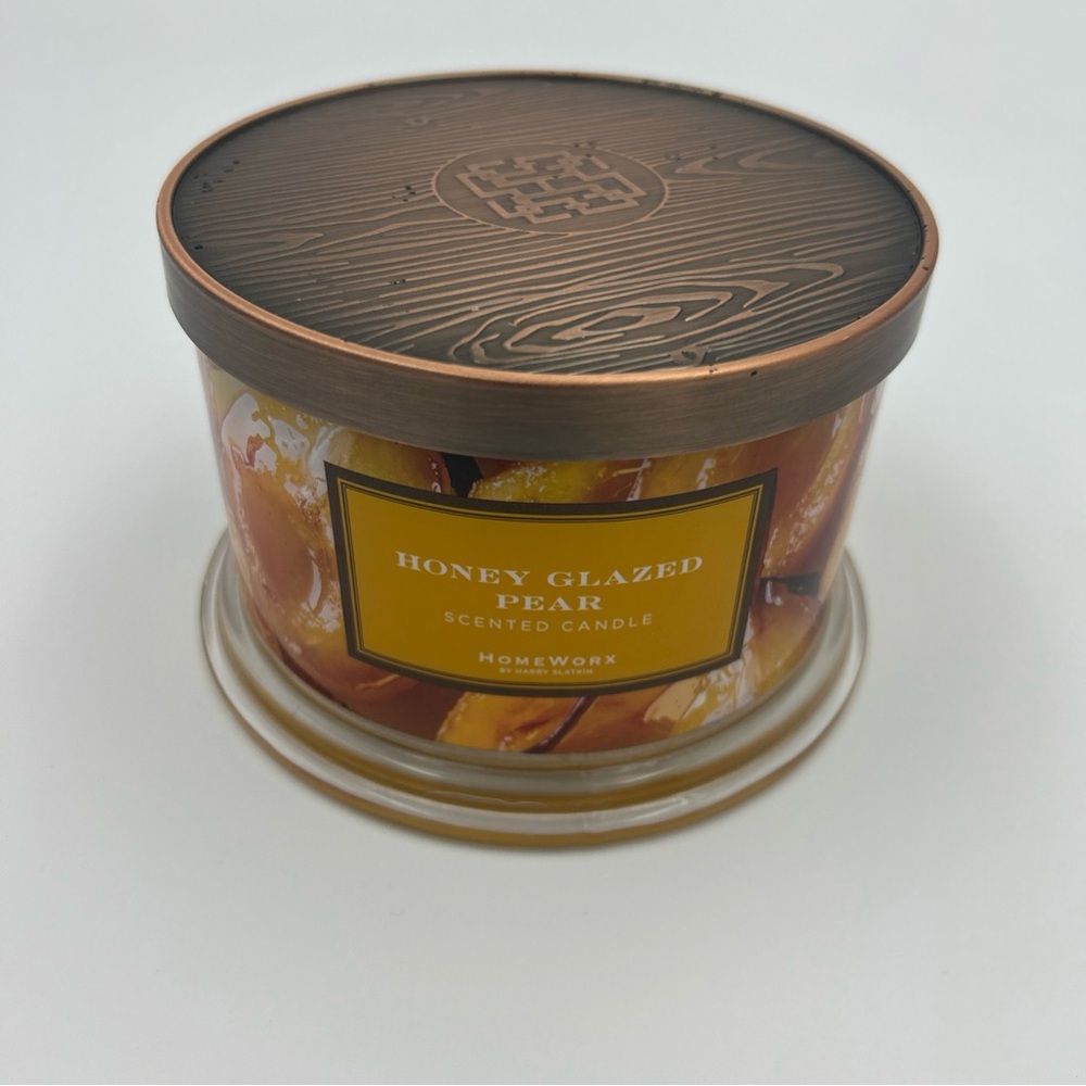 HomeWorx Honey Glazed Pear Candle - NEW